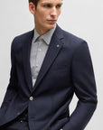 BOSS Janson Stretch Blazer | Textured Navy