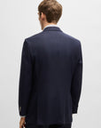 BOSS Janson Stretch Blazer | Textured Navy