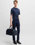 BOSS Thompson Textured Tee Shirt | Dark Blue