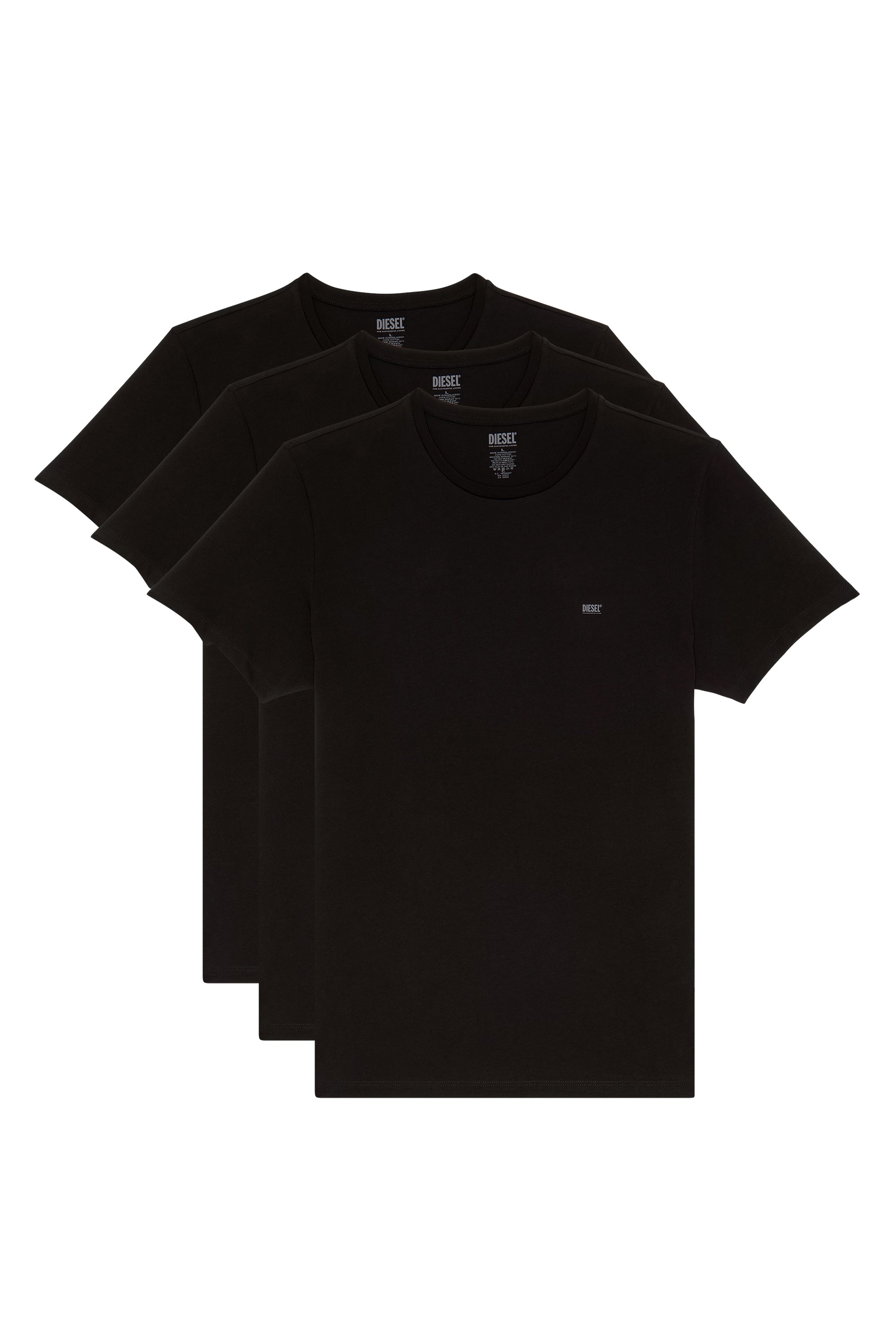 Diesel Jake Crew Neck T-Shirt Three Pack | Black