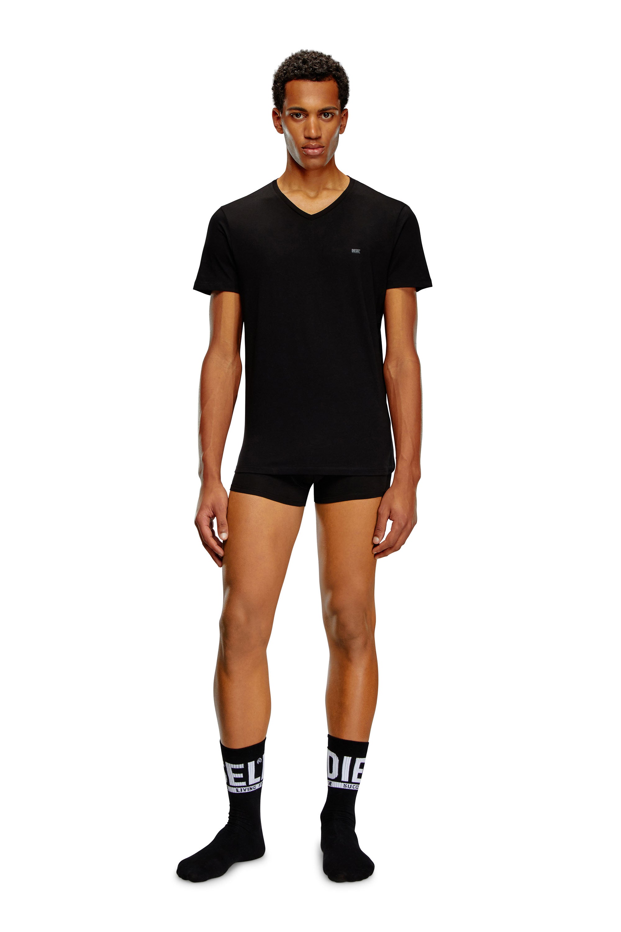 Diesel Michael V-Neck T-Shirt Three Pack | Black