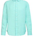 Fil Noir Roma Linen Shirt | Aqua