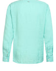 Fil Noir Roma Linen Shirt | Aqua