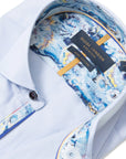 Guide London Sateen Short Sleeve Shirt | Lavender