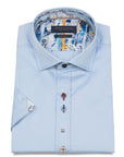 Guide London Sateen Short Sleeve Shirt | Lavender
