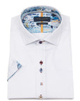 Guide London Sateen Short Sleeve Shirt | White