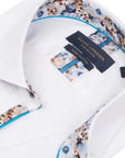 Guide London Cotton Sateen Long Sleeve Shirt | White