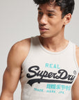 Superdry Vintage VL Heritage Vest | Cream Marle