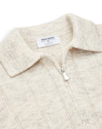 Gran Sasso Giubino Wool Zip Polo Cardigan | Oat