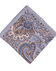 Monti Castello Pocket Square | Paisley Linen