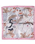 Monti Castello Silk Pocket Square | Botanical Birds