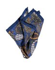 Monti Castello Silk Pocket Square | Patchwork Paisley