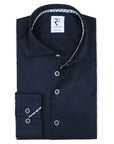 R2 Amsterdam Long Sleeve Shirt | Navy Triangle Trim