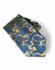 Parisian 1919 Silk Tie | Gold Paisley