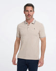 R2 Amsterdam Cotton Melange Polo | Sand