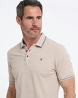 R2 Amsterdam Cotton Melange Polo | Sand