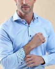 R2 Amsterdam Plain n Simple Long Sleeve Shirt | Sky