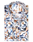 R2 Amsterdam Long Sleeve Shirt | Spring Abstract Blue