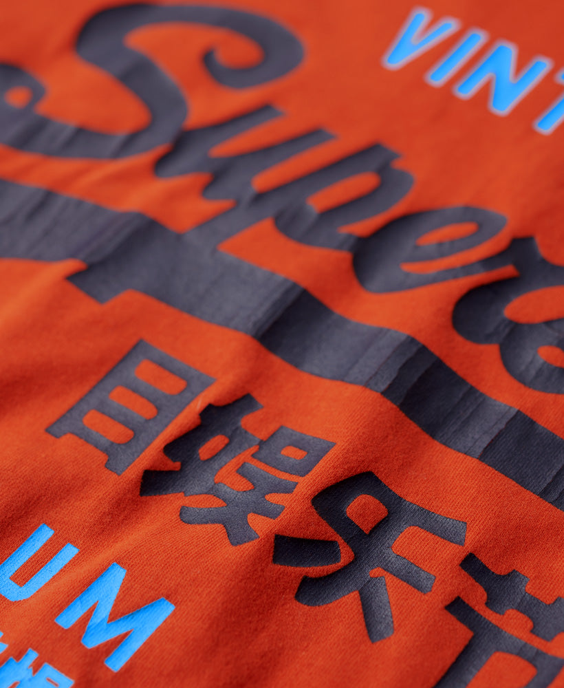 Superdry Classic Vintage Logo Heritage T-Shirt | Denim Rust Orange