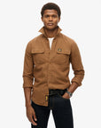 Superdry Flannel Workwear Shirt | Sandstone Brown