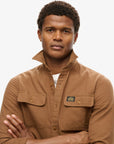 Superdry Flannel Workwear Shirt | Sandstone Brown