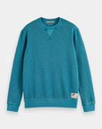 Scotch & Soda Garment Dyed Knit Sweat | Petrol Blue