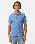 Scotch & Soda Diamond Polo Shirt | Sky Blue
