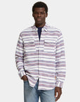 Scotch & Soda Basket Weave Gradient Stripe Shirt | Multi Stripe