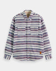 Scotch & Soda Basket Weave Gradient Stripe Shirt | Multi Stripe
