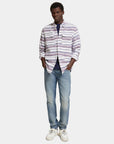 Scotch & Soda Basket Weave Gradient Stripe Shirt | Multi Stripe