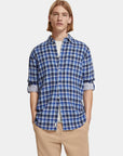 Scotch & Soda Double-faced Check Shirt | Blue Check