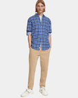 Scotch & Soda Double-faced Check Shirt | Blue Check