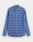 Scotch & Soda Double-faced Check Shirt | Blue Check