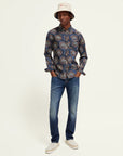 Scotch & Soda Printed Long Sleeve Shirt | Night Batic