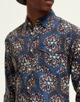 Scotch & Soda Printed Long Sleeve Shirt | Night Batic