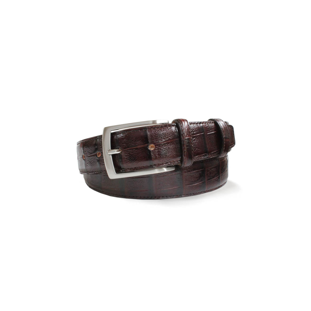 Robert Charles Leather Belt |  1502 Brown Crocodile