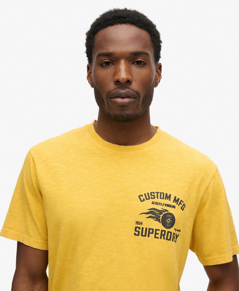 Superdry Lo-Fi Biker Graphic T-Shirt | Pigment Gold