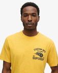 Superdry Lo-Fi Biker Graphic T-Shirt | Pigment Gold