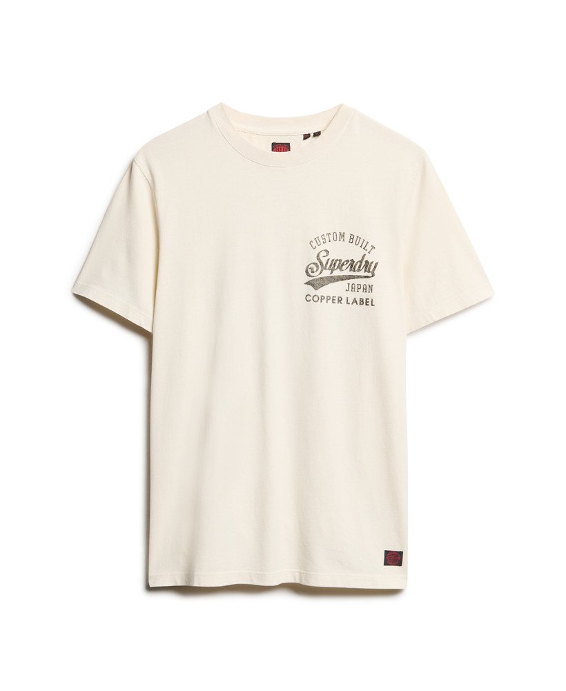 Superdry Copper Label Chest Graphic T-Shirt | Rice White