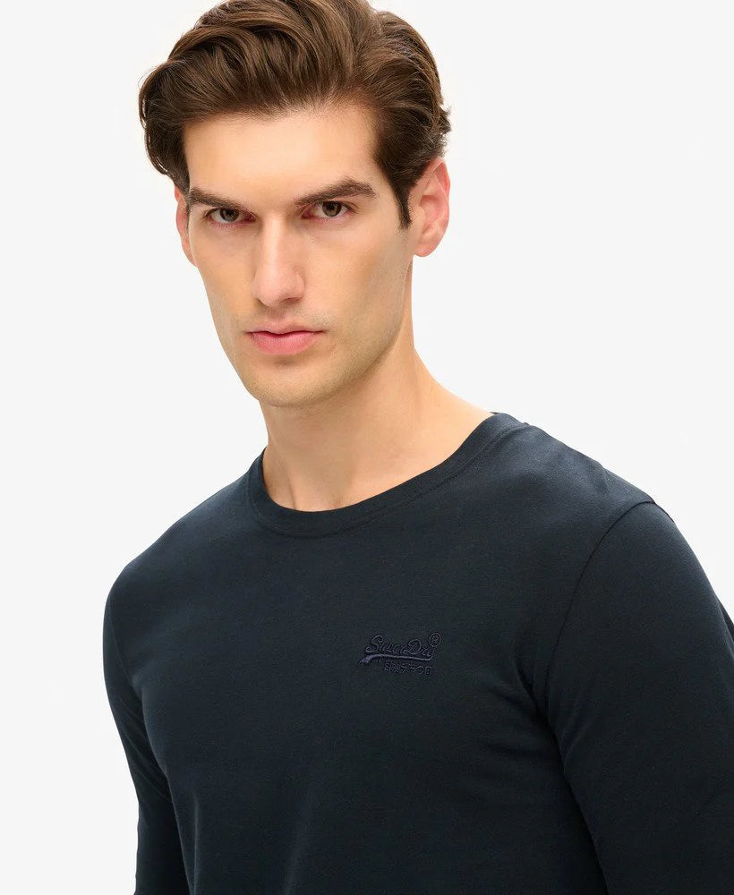 Superdry Essential Logo Long Sleeve T-Shirt | Eclipse Navy