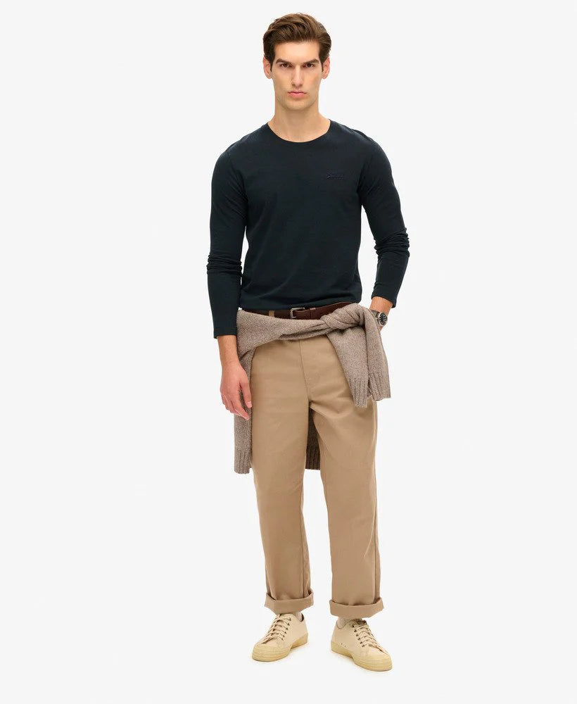 Superdry Essential Logo Long Sleeve T-Shirt | Eclipse Navy