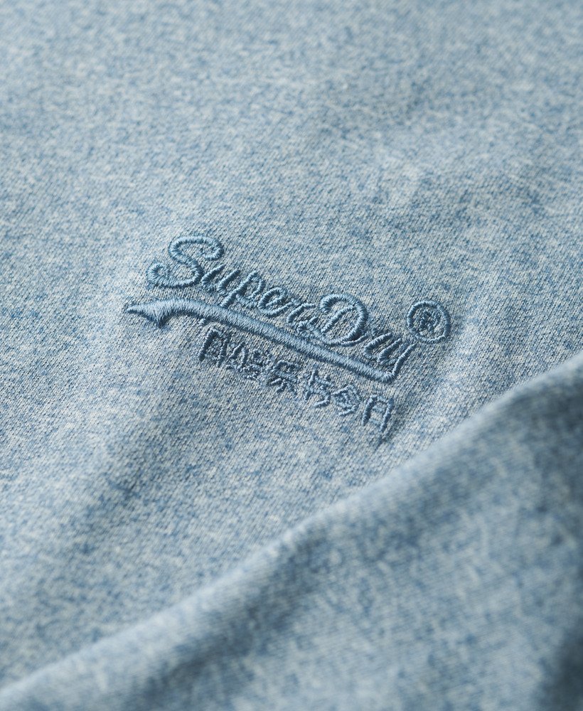 Superdry Logo Embroidered Long Sleeve Henley | Bay Blue