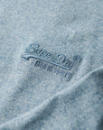 Superdry Logo Embroidered Long Sleeve Henley | Bay Blue