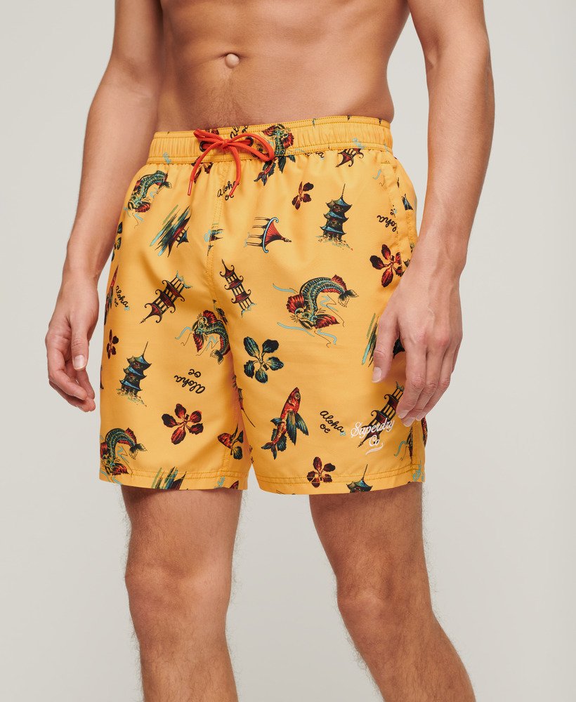 Superdry Hawaiian Print Swim Shorts Yellow – LIFE FOR MEN