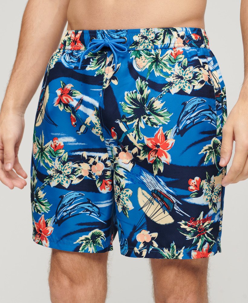 Superdry Hawaiian Print Swim Shorts Ocean – LIFE FOR MEN