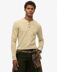 Superdry Merchant Long Sleeve Henley | Heritage Oat Grindle