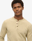 Superdry Merchant Long Sleeve Henley | Heritage Oat Grindle