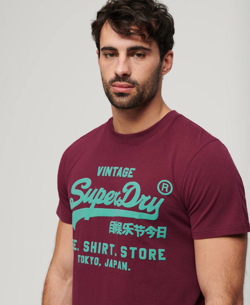 T-Shirt Superdry VL Neon Slim Tee Mixte - Coupe Slim, Modèle Urban Cream