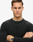 Superdry Textured Crew Knitted Jumper | Raven Black