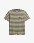 Superdry Logo Textured Stripe Pocket T-Shirt | Washed Olive Stripe
